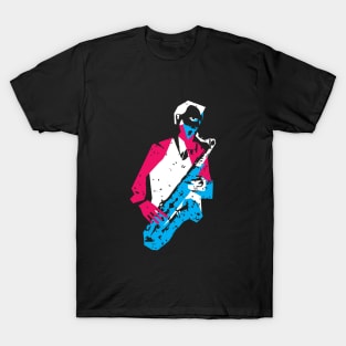 Sax Player Modern Style T-Shirt